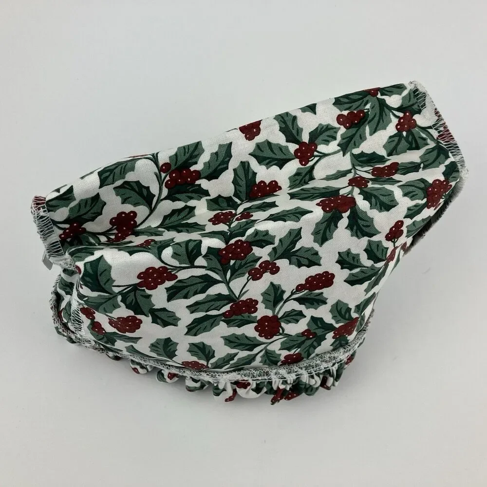 Longaberger Candle Basket Liner Traditional Holly | 8x3x5